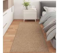Tapis Agira naturel 200 x 80 cm en polyester pour intérieur et extérieur | Design fin, monde de couleurs naturelles, fibre de polyester robuste, pour le salon et la terrasse, utilisable toute l'année
