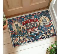 Tapis aigle - Drapeau vintage patriotique statue de la liberté - envers antidérapant - Paillasson doux résistant aux taches pour salle de bain, chevet, entrée, décoration de porte - 0,6 x 0,9 m