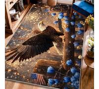 Tapis aigle rectangulaire d'intérieur avec envers antidérapant - Ne perd pas ses poils - Pour salon, chambre à coucher, sous le lit - Décoration d'appartement - 1,2 x 1,8 m