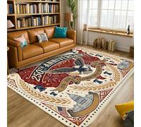 Tapis aigle - Tapis vintage patriotique, capitole cloche, anniversaire de mariage, rouge, tapis de sol rectangulaire antidérapant pour salon, chambre à coucher, salle de ppartement