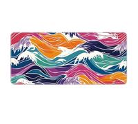 Tapis allongé de Souris Peint en esthétique Fantasy avec Bord brodé, Grande Base en Caoutchouc antidérapant pour PC Gamer, Bureau, Maison (80x30cm)