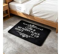 Tapis amusant : c'est mon espace joyeux ne le mesure pas, c'est ma place heureuse qui ne se renverse pas - Tapis de porte antidérapant - Tapis d'entrée amusant pour la maison - Cadeau de pendaison de