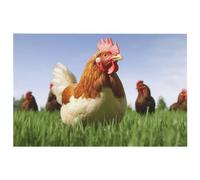 Tapis amusant en forme de poule en velours doux et lavable pour salon, chambre à coucher, cuisine, salle à manger