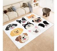Tapis Animal 50x80 cm Texture Douce Cachemire Anti Dérapant Tapis Enfantin Amusant 3D Imprimé Motif Nettoyage Facile à l'Aspirateur ou en Machine Convient pour Salle de Bain Cuisine Entrée Carpet