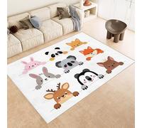 Tapis Animal 60x120 cm Texture Douce Cachemire Anti Dérapant Tapis Enfantin Amusant 3D Imprimé Motif Nettoyage Facile à l'Aspirateur ou en Machine Convient pour Salle de Bain Cuisine Entrée Carpet