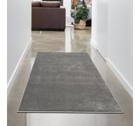 Tapis anthracite clair moderne élégant uni durable design