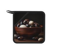 Tapis anti-brûlure carré en silicone 18 cm pour poêles, fours, grills, service à thé