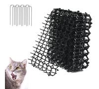 Tapis Anti Chat, Anti Chat Repousse Tapis Anti Chien avec Epine, Tapis Répulsif Chat, Répulsif Chat Extérieur, pour Les Jardins Intérieurs et Extérieurs, 8 Pièces, avec 8 Ancrage de Sol, 15 * 20CM