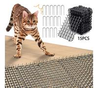 Tapis Anti Chat,Pic Anti Chat,15 StückeTapis Anti Chien avec Epine,Barriere Anti Chat Exterieur,Tapis Répulsif Chat,Anti Chat Exterieur Puissant,Grille Anti Chat,Répulsif Chien Intérieur Tapis