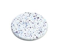 Tapis Anti-Condensation 10 X 10 Cm, D | Tapis de boisson absorbant rond avec finition en pierre mouchetée pour tables de bureau