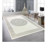 Tapis Anti-dérapant - TEPPICH-TRAUM - Design Oriental - Gris et Anthracite - 160 x 230 cm - Polyester