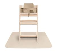 Tapis anti-éclaboussures Mushie 108x108 cm | Imperméable, léger, durable, sans BPA | Parfait pour chaise haute, attrape-miettes, et diversification alimentaire bébé (fog).