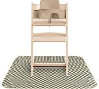 Tapis Anti-Éclaboussures Mushie 108x108 Cm Imperméable, Léger, Durable, Sans Bpa Parfait Pour Chaise Haute, Attrape-Miettes, Et Diversification Alimentaire Bébé (Rainbows)