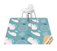 Tapis anti-éclaboussures pour dessous de chaise haute, lavable en WOMUMON - Imperméable, antidérapant et protection de sol - Loisirs créatifs
