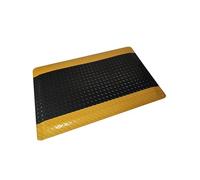Tapis Anti-Fatigue de 20 mm d'épaisseur, antidérapant et Confortable, idéal for Les Bureaux Debout, Les Cuisines, Les garages, Les usines et Les ateliers.(Black+Yellow,60x60mm)