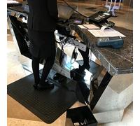 Tapis Anti Fatigue Tapis Anti-Fatigue en Mousse à Mémoire de Forme Haute Densité pour le Travail, Tapis de Travail Antidérapant et Antistatique pour Magasin(Black,150x300cm (59 1/16 x 118 1/8"))