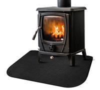 Tapis Anti Feu devant Cheminee, Tapis Ignifuge Cheminée, Tapis Cheminée Anti Feu Demi-Rond, Tapis De Protection Anti Feu pour Cheminée, Poêle, Tapis Barbecue Sol Exterieur (102 x 50 cm)