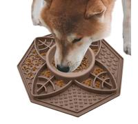 Tapis anti-fuite pour animaux de compagnie, tapis de fuite pour chiens - Coussin octogonal pour chiens - Slow Food Pad pour le plaisir du bonheur, tapis de nourriture pour chats pour chiens de petite