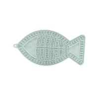 Tapis anti-fuite pour chat en forme de poisson, alternative à une gamelle ou à une assiette pour une alimentation lente, parfait pour manger pour réduire l'anxiété (G, 20 x 10 cm)