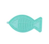 Tapis anti-fuite pour chat en forme de poisson, alternative à une gamelle ou à une assiette pour une alimentation lente, parfait pour manger pour réduire l'anxiété (B, 20 x 10 cm)