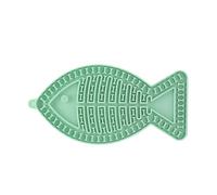 Tapis anti-fuite pour chat en forme de poisson, alternative à une gamelle ou à une assiette pour une alimentation lente, parfait pour manger pour réduire l'anxiété (A, 20 x 10 cm)