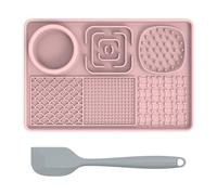 Tapis anti-fuite pour chien et chat - Avec ventouse - Distributeur de nourriture en silicone avec grattoir (A)