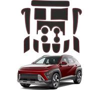 Tapis Anti-poussière Antidérapante pour Hyundai Kona SX2 Hybird 2024 2025, Porte Intérieure Tasse Boîte de Bras Tapis de Stockage Accessoires