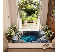 Tapis anti-salissures à illusion d'optique 3D, tapis pour l'intérieur et l'extérieur, tapis de bienvenue décoratif antidérapant, paillasson créatif pour la porte d'entrée, la chambre (A1, 80x50cm)