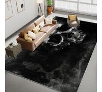 Tapis Antidérapant 180 x 240 cm Runner à Poils Courts Crâne de Style Fantasy Sombre pour Salon, Terrorisme Tapis Rectangulaire Doux pour Chambre, Décoration Maison, Runner Lavable, Couloir