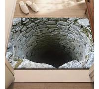 Tapis antidérapant à illusion d'optique 3D fabriqué à partir de terre de diatomée pour une absorption rapide de l'eau et une sécurité dans la salle de bain, la cuisine, l'entrée et la décoration de la