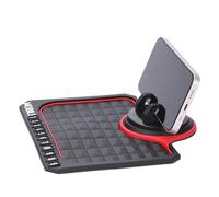 Tapis antidérapant adhésif pour tableau de bord de voiture - Tampon multifonction en caoutchouc - Support de numéro de stationnement temporaire - Surfaces antidérapantes - Organiseur de téléphone pour