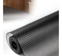 Tapis Antidérapant Cuisine Noir Protection Tiroir Cuisine 45 X 500 cm Tapis Fond de Tiroir en EVA Lavable Inserts de Tiroirs pour Frigo ÉTagères et Meuble