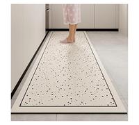 Tapis antidérapant de Cuisine Kitchen Carpet Non-Slip Waterproof and Oil-Proof Floor Mat Colorful Imitation Marble Texture Rugs Long Size Home Decoration Mats pour Cuisine(Color02,1pc 50x80cm)