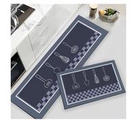 Tapis antidérapant de Cuisine PVC Kitchen Carpet Non-Slip Oil-Proof Rug Waterproof Leather Floor Mat Modern Long Strip Carpets pour Cuisine(Color08,100x200cm)