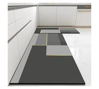 Tapis antidérapant de Cuisine PVC Kitchen Carpet Non-Slip Oil-Proof Rug Waterproof Leather Floor Mat Modern Long Strip Carpets pour Cuisine(Color02,100x150cm)