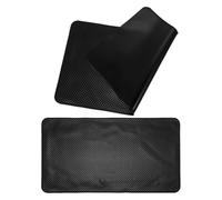 Tapis Antidérapant de Tableau de Bord Voiture, Organiseur Noir 40x20 CM | PU Adhésif, Pose sans Outil, pour Freinage Brusque, Supports, Badges et Flacon Parfum