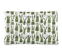 Tapis antidérapant doux et confortable pour chiens de petite, moyenne et grande taille, motif monstres, kaki sur blanc, 61 x 45,7 cm