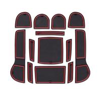 Tapis Antidérapant en Caoutchouc pour Rainures De Portière pour Subaru pour Levorg 2016-2018 Accessoires Voiture(Rosso)
