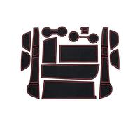 Tapis Antidérapant en Caoutchouc pour Voiture Rainure De Porte Coussinet Tasse Accessoires D'intérieur pour Lexus UX UX250h UX200 250h 2015 - 2019(Rosso)