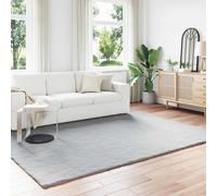 vidaXL Tapis en Fourrure Synthétique de Lapin Noir 240 x 340 cm, Tapis Moderne stylé pour Chambre, Accent en Faux Cuir Durable, décoratif Doux et Facile à Entretenir pour Salon, entrée agréable