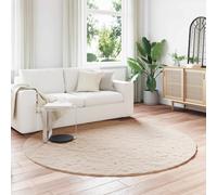 Vidaxl Tapis En Fourrure Synthétique De Lapin Noir Ø 200 Cm Polyester