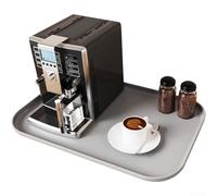 Tapis antidérapant en silicone résistant à la chaleur pour machine à café, plateau d'égouttement à bord surélevé pour protéger les comptoirs, passe au lave-vaisselle, accessoire de cuisine (gris)