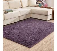 Tapis antidérapant et moelleux pour chambre à coucher et salon - Tapis épais et lavable - 2,5 cm - Motif cheveux longs et doux - Gris - 80 x 160 cm
