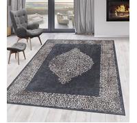 Tapis antidérapant lavable à la machine classique Orient Vintage Noir Gold (Dimension: 200x290 cm)