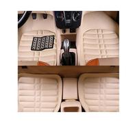 Tapis antidérapant Lot de 5 Tapis de Sol universels imperméables et résistants en PU pour Voiture, Accessoire d'intérieur de Voiture Tapis de Voiture Tapis(Beige-5pcs)