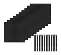 Tapis Antidérapant Mousse Noire, pour Échelle de Lit Superposé | Dix Bandes Réglables à Scratch, Surface Texturée, Pose sans Outil, pour Familles et Camping