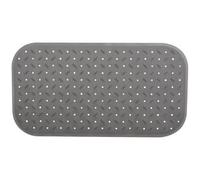 MSV France Tapis de douche Premium antibactérien antidérapant ventouses lavable 60°C Gris 36x76 cm