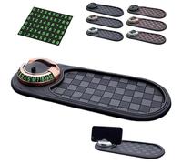 Tapis antidérapant multifonction pour voiture, support de téléphone universel, rotatif et antidérapant pour tableau de bord de voiture avec numéro de stationnement temporaire, tapis de téléphone
