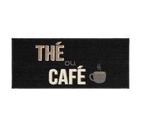 Tapis antidérapant - Noname - 50x120 cm - Impression 'Thé ou café' - Polypropylène - Rectangulaire