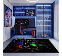 Tapis antidérapant pour chambre à coucher, manette 3D, adolescent, graffiti, console de jeu, grande décoration, tapis de salon, tapis d'éveil (120 x 160 cm, manette pour consoles de jeux 3)